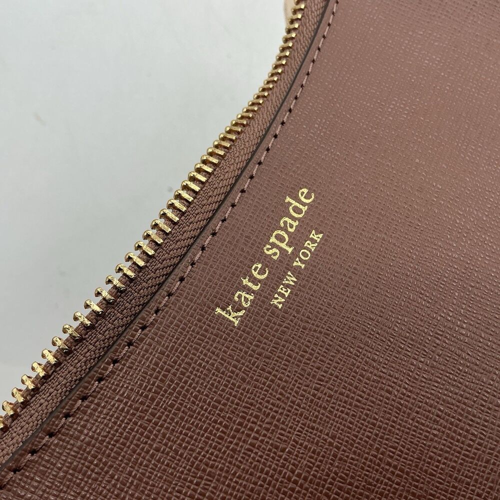 Kate Spade New York Brown Leather Crossbody Shoulder Bag Gold Hardware